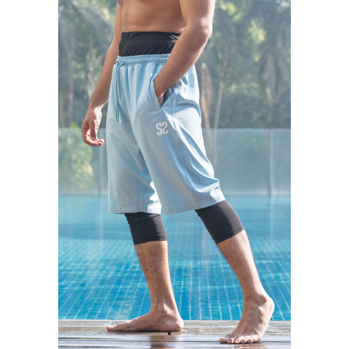 Sarouel short de bain - bleu - Wassat
